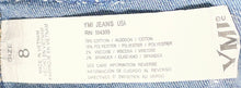 Load image into Gallery viewer, YMI Girls Blue Denim Medium Wash Distressed Skinny Leg Jeans Size 8 With Tag