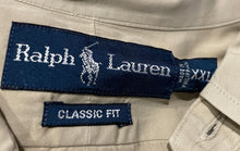 Load image into Gallery viewer, Ralph Lauren Mens Cream Long Sleeve Classic Fit Button-Up Shirt Size XXL