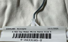 Load image into Gallery viewer, A New Day Womens White Flat Front Slash Pocket Straight Leg Trouser Pants Size 6