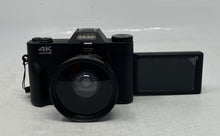 Load image into Gallery viewer, 4K Ultra HD Black High Definition 0.45X Super Wide Angle Macro Digital Camera