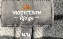 Load image into Gallery viewer, Mountain Ridge Mens Black White Plaid Flannel Long Sleeve Full-Zip Jacket Size M