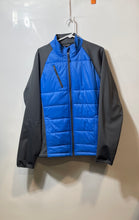 Load image into Gallery viewer, Port Authority Mens Blue Gray Long Sleeve Puffer Jacket Size Large