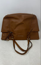 Load image into Gallery viewer, Michael Kors Womens Brown Leather Double Handle Outer Pockets Zipper Tote Bag