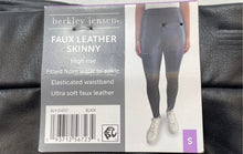 Load image into Gallery viewer, Berkley Jensen Womens Black Faux Leather Skinny Leg Ankle Pants Size S With Tag
