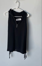 Load image into Gallery viewer, Bebe Womens Black Front Zipper Sleeveless Blouse Top Size Medium