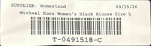 Load image into Gallery viewer, Michael Kors Womens Black Cold-Shoulder Round Neck Blouse Top Size Large