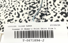 Load image into Gallery viewer, Forever 21 Womens Black White Leopard Print Side-Zip Mini Skirt Size Large