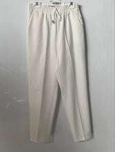 Load image into Gallery viewer, IYZ Womens White Elastic Waist Drawstring Pockets Trouser Pants Size 40