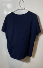 Load image into Gallery viewer, Lacoste Womens Blue Cotton V-Neck Relaxed Fit Pullover T-Shirt Size 42