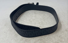 Load image into Gallery viewer, Michael Kors Mens Black Silver Buckle Signature Reversible Adjustable Dress Belt