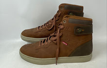 Load image into Gallery viewer, Levi's Mens Jeffrey Brown Leather Lace-Up High Top Sneakers Shoes Size 13