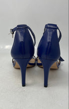 Load image into Gallery viewer, Antonio Melani Womens Blue Leather Stiletto Heel Ankle Strap Sandals Size 8M