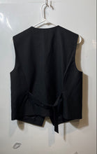 Load image into Gallery viewer, Zara Womens Black Sleeveless V-Neck Pockets Button Front Vest Size Medium