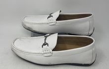 Load image into Gallery viewer, Scans Mens White Moc Toe Slip-On Horsebit Driving Loafer Shoes Size 6.5