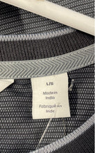 Load image into Gallery viewer, Calvin Klein Mens Gray Striped Long Sleeve Crew Neck T-Shirt Size Large