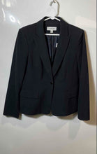 Load image into Gallery viewer, Calvin Klein Womens Black Notch Lapel Single Breasted One-Button Blazer Size 10