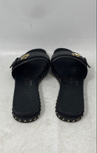 Load image into Gallery viewer, Karl Lagerfeld Womens Black Leather Charm Open Toe Slip-On Slide Sandals Size 6M