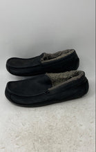Load image into Gallery viewer, UGG Mens Ascot 1103889 Black Leather Closed Toe Slip-On Loafer Slippers Size 11