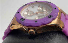 Load image into Gallery viewer, Authentic Invicta Women's Angel Rose Gold-Tone White Dial Purple Silicone Watch