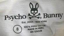 Load image into Gallery viewer, Psycho Bunny Mens White Pima Cotton Short Sleeve Crew Neck Graphic T-Shirt Sz 8