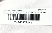 Load image into Gallery viewer, Lacoste Mens Light Pink Regular Fit Collared Golf Polo Shirt Size 2XL