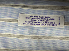 Load image into Gallery viewer, Brooks Brothers Mens Blue Striped Slim Fit Long Sleeve Dress Shirt Size 15-2/3