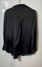 Load image into Gallery viewer, Zara Womens Black Long Sleeve Spread Collar Button-Up Shirt Size XS