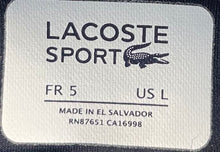Load image into Gallery viewer, Lacoste Mens Blue Short Sleeve Spread Collar Golf Polo Shirt Size Large