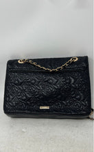 Load image into Gallery viewer, Aldo Womens Black Floral Embossed Leather Chain Strap Pockets Crossbody Bag