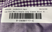 Load image into Gallery viewer, Boss Hugo Boss Mens Purple Long Sleeve Collared Slim Fit Button-Up Shirt Size L