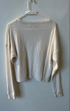 Load image into Gallery viewer, Abercrombie & Fitch Womens Beige Waffle-Knit Long Sleeve Pullover Sweater Size M