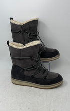 Load image into Gallery viewer, White Mountain Womens Topaz Gray Black Leather Side Zip Snow Boots Size 9.5M