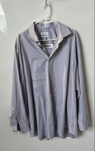 Load image into Gallery viewer, Calvin Klein Mens Light Gray Cotton Collared Long Sleeve Dress Shirt Size 2XL