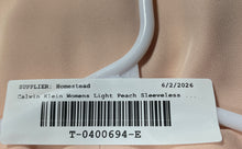 Load image into Gallery viewer, Calvin Klein Womens Light Peach Sleeveless V-Neck Inverted Pleat Blouse Top Sz S