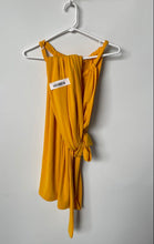 Load image into Gallery viewer, Zara Womens Yellow Sleeveless Regular Fit Long One-Piece Jumpsuit Size M