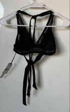Load image into Gallery viewer, Robin Piccone Womens Black Crochet Carly Lace Halter Neck Bikini Top Sz S W/ Tag