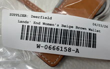 Load image into Gallery viewer, Lands' End Womens Beige Brown Leather Inner Pockets Clutch Wallet