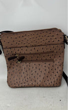 Load image into Gallery viewer, Giani Bernini Womens Peach Brown Animal Print Leather Crossbody Bag