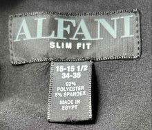 Load image into Gallery viewer, Alfani Mens Black Long Sleeve Slim Fit Collared Dress Shirt Size 15-15 1/2
