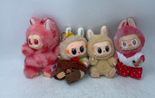 Load image into Gallery viewer, Lot Of 4 Pcs Replica Pop Mart The Monsters Labubu Multicolor Keychain Plush Toys