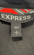 Load image into Gallery viewer, Express Womens Black Red Plaid Printed 3/4 Sleeve Front Zip Blouse Top Size S