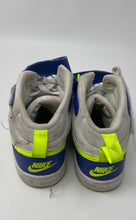 Load image into Gallery viewer, Nike Boys Court Borough 2 HJ9241-488 White Blue Neon Green Sneaker Shoes Size 4Y