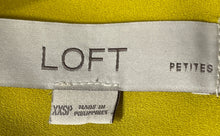 Load image into Gallery viewer, Loft Womens Yellow Petal Short Sleeve Button Front Blouse Top Size XXS