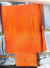 Load image into Gallery viewer, Gap Womens Blue Denim Pockets High-Waisted Drawstring Bermuda Shorts Size L