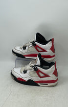 Load image into Gallery viewer, Nike Kids Air Jordan 4 Retro 408452-161 White Red Lace-Up Sneaker Shoes Size 7Y
