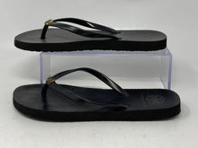 Load image into Gallery viewer, Authentic Tory Burch Womens Black Double-T Logo Slip-On Flip Flop Sandals Sz 6/7