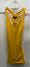 Load image into Gallery viewer, Bebe Womens Yellow Sleeveless Knotted Racerback Short Mini Dress Size S