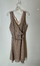 Load image into Gallery viewer, A New Day Womens Brown Leopard Print Belted Sleeveless Wrap Dress Size Medium