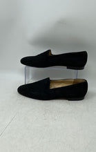 Load image into Gallery viewer, Ann Taylor Womens Black Suede Round Toe Slip-On Flat Loafer Shoes Size 9.5M