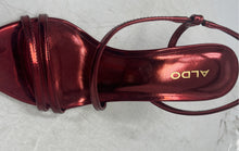 Load image into Gallery viewer, Aldo Womens Twila Dark Red Open Toe Stiletto Heel Strappy Sandals Size 7